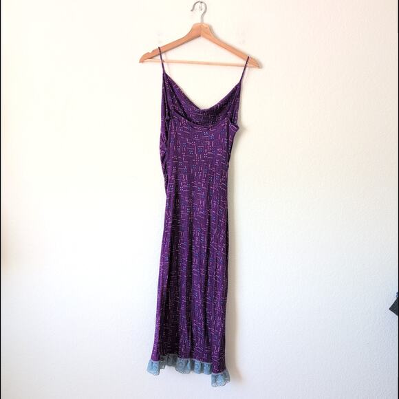 VTG Y2K Diane von Furstenberg Dress Womens 6 100% Silk Pink Babydoll Indie Fairy - Picture 4 of 10